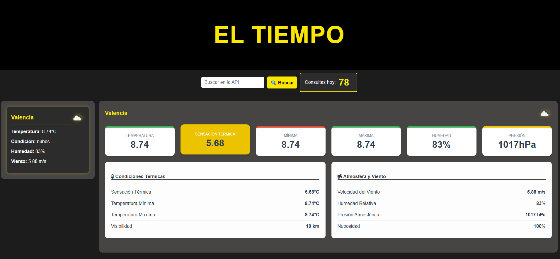 Aplicación del Clima con API Externa